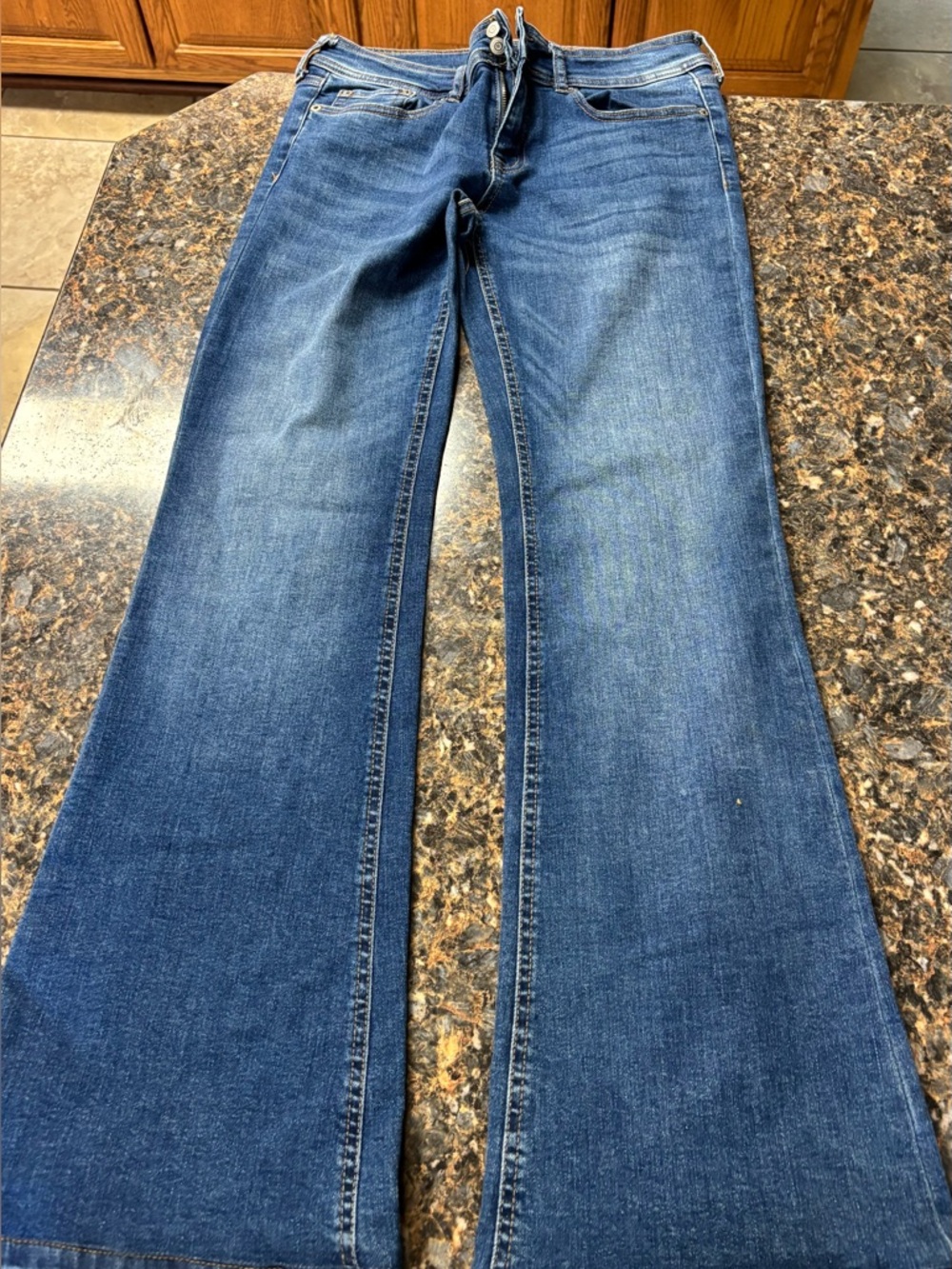 Aeropostale Women's Dark Blue Flare Jeans